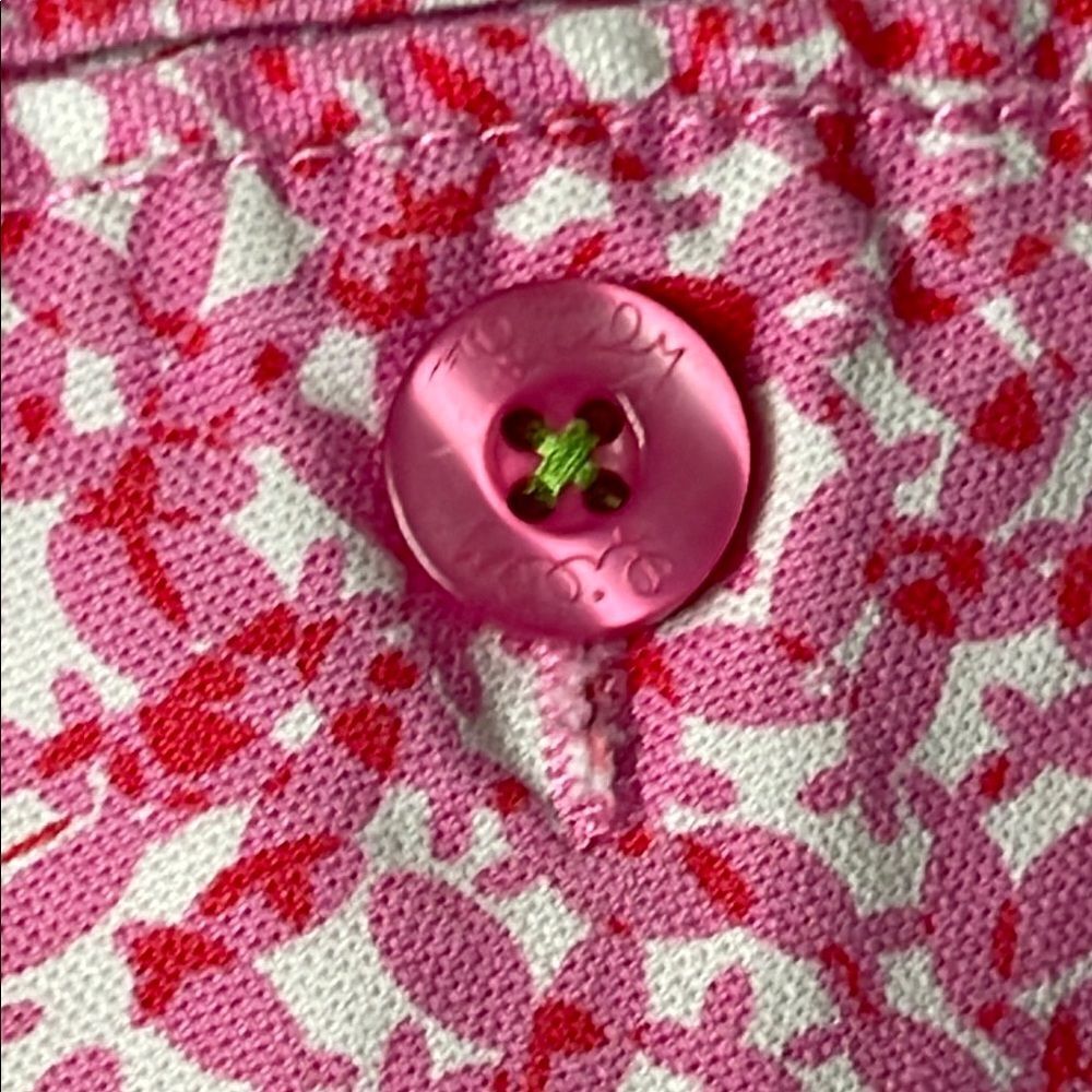 Pink Patterned Women's Shorts - Picture 4 of 4